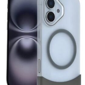 Apple iPhone 16 Velar Magsafe Kapak - Natural Grey-(5796)