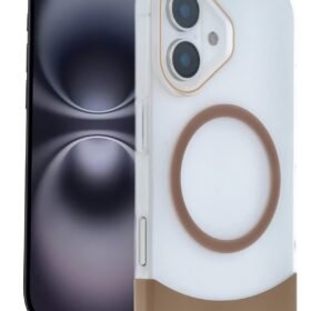 Apple iPhone 16 Velar Magsafe Kapak - Çöl Titanyum-(5796)