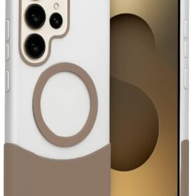 Samsung Galaxy S23 Ultra Velar Magsafe Kapak - Çöl Titanyum-(5796)