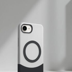 Apple iPhone 16E Velar Magsafe Kapak - Natural Grey-(5796)