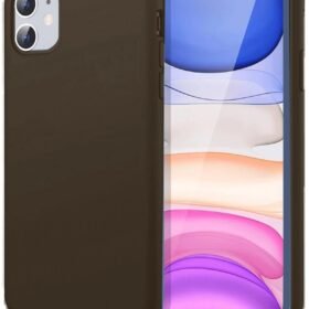 iPhone 11 Kılıf First Silikon - Kahverengi-(5796)