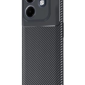 İnfinix Smart 9 Kılıf Auto Focus Karbon Kapak - Siyah-(5796)