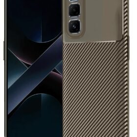 İnfinix Hot 50 Pro Plus 4G Auto Focus Karbon Kapak - Kahverengi-(5796)