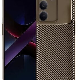 Realme C75 4G Auto Focus Karbon Kapak - Kahverengi-(5796)