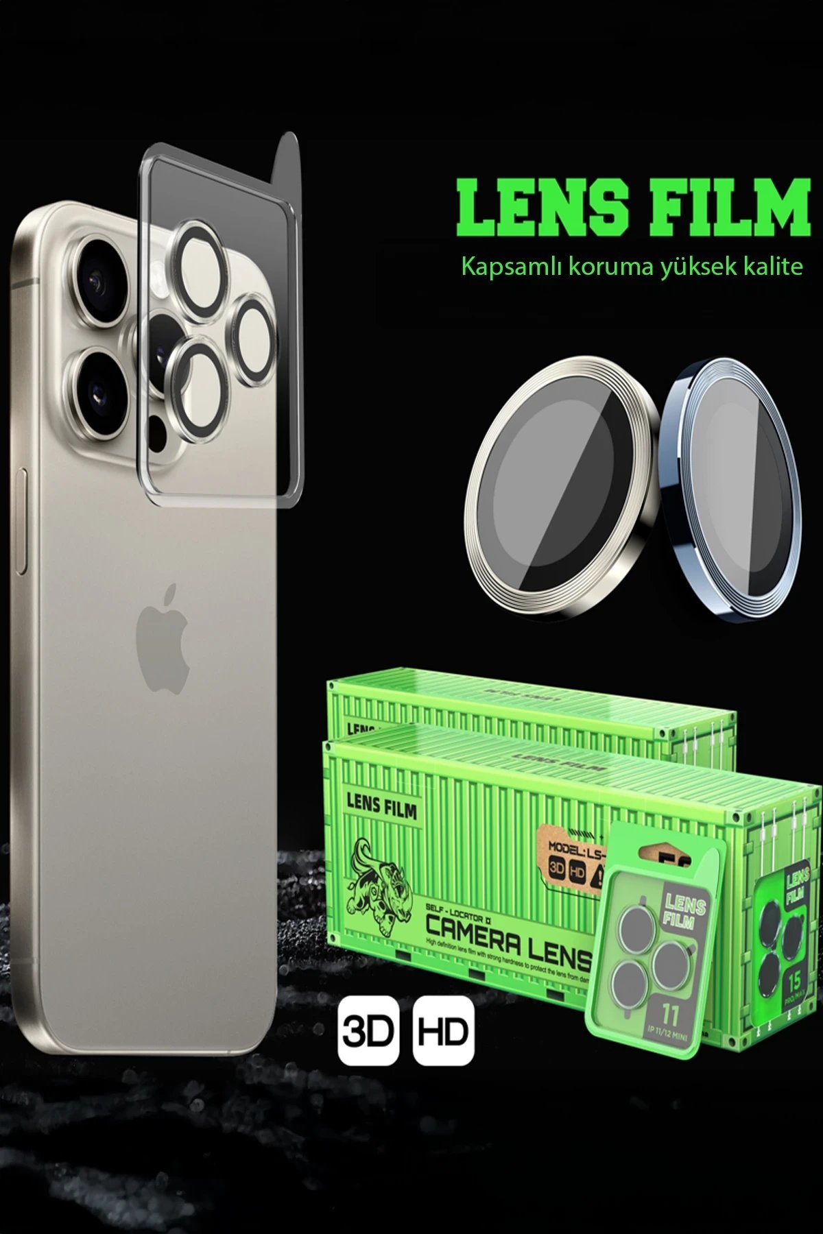 Samsung Galaxy Z Fold 6 Raze Metal Kamera Lens - Siyah-(5796) - Görsel 2