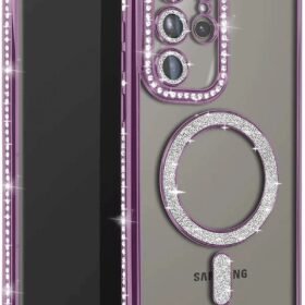 Samsung Galaxy S23 Ultra Joke Simli Magneticsafe Kılıf - Derin Mor-(5796)