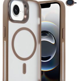 iPhone 16E Flet Lens Magsafe Kapak - Gold-(5796)