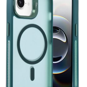 iPhone 16E Flet Lens Magsafe Kapak - Koyu Yeşil-(5796)