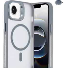 iPhone 16E Flet Lens Magsafe Kapak - Gri-(5796)