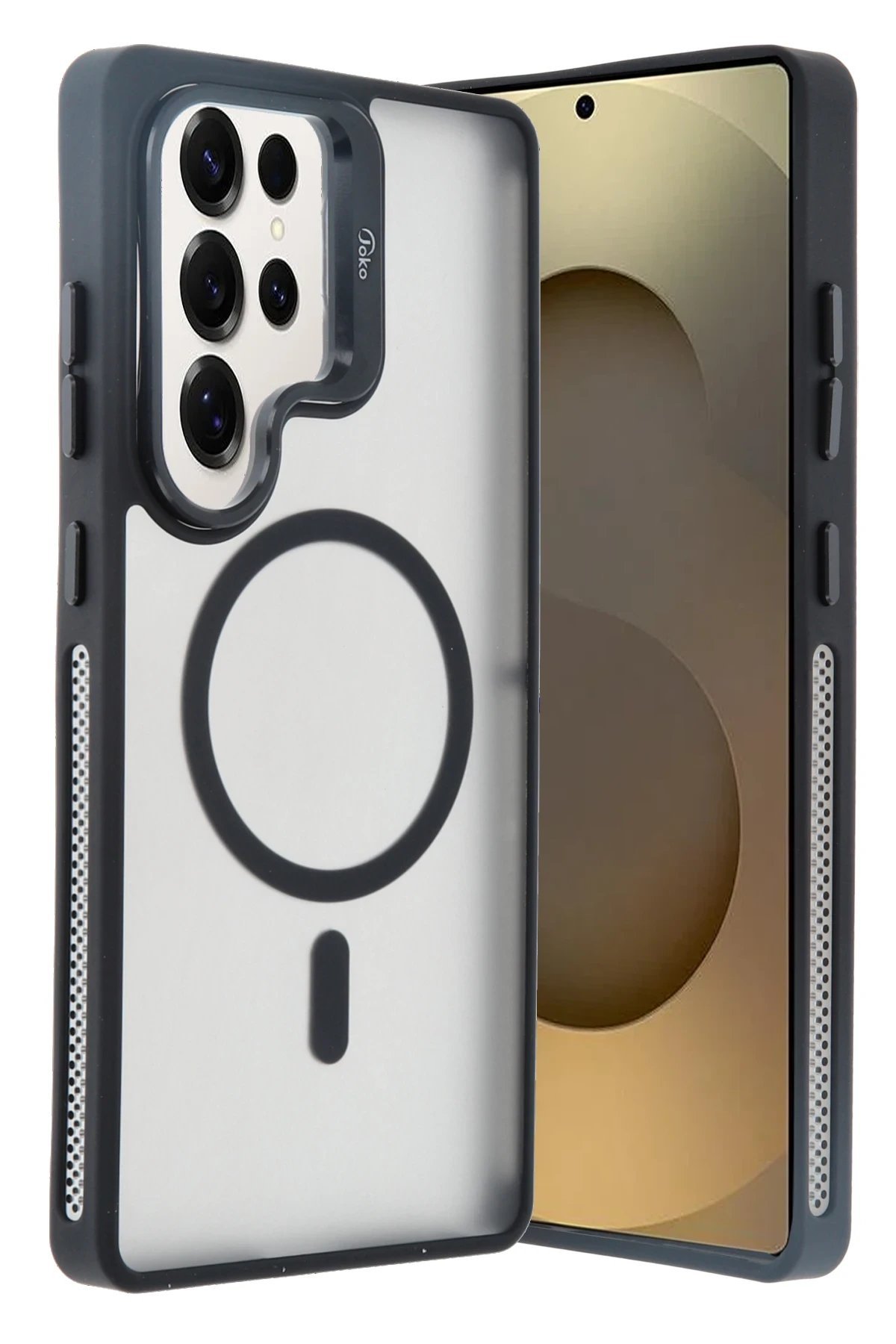 Samsung Galaxy S25 Ultra Flet Lens Magsafe Kapak - Siyah-(5796) - Görsel 3