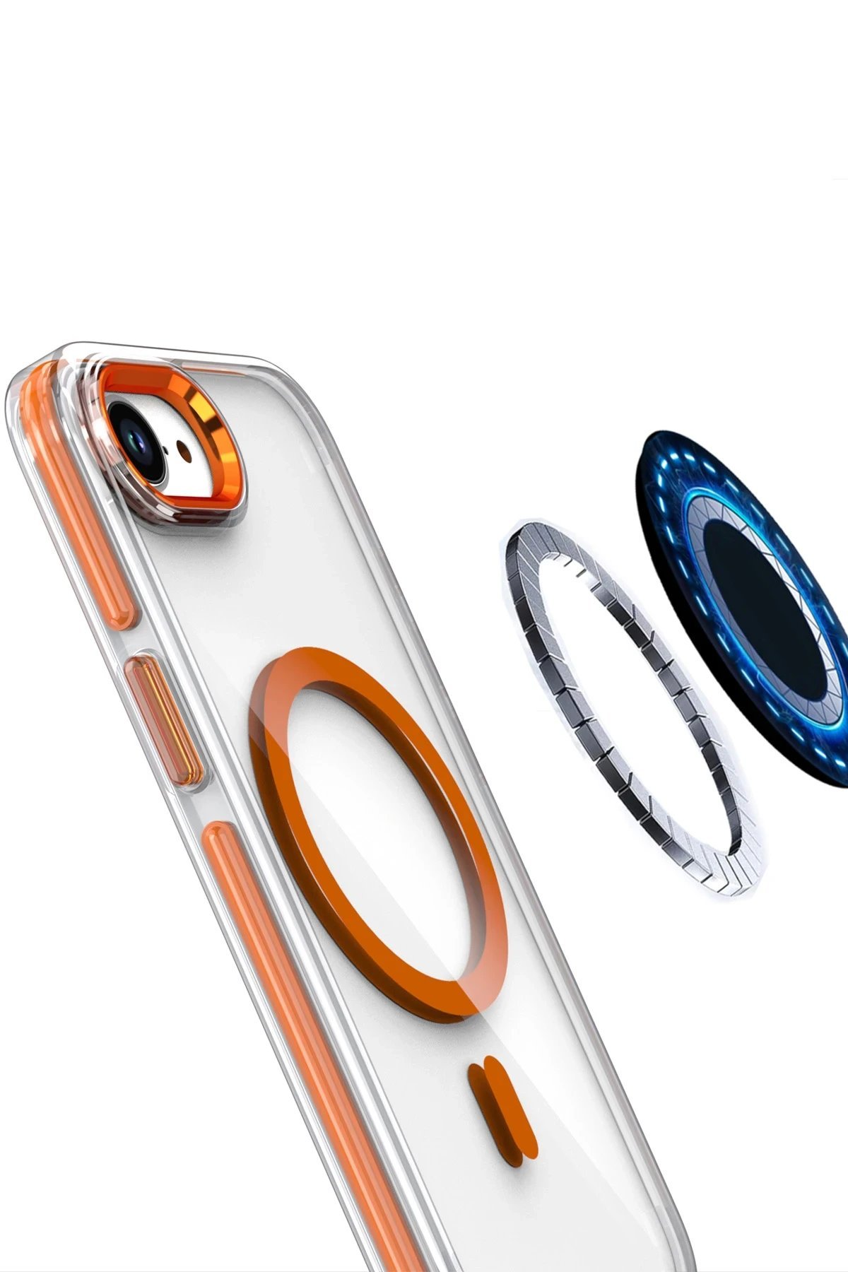 iPhone 16E Bella Magsafe Kapak - Gri-(5796) - Görsel 3