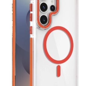 Samsung Galaxy S25 Ultra Bella Magsafe Kapak - Turuncu-(5796)