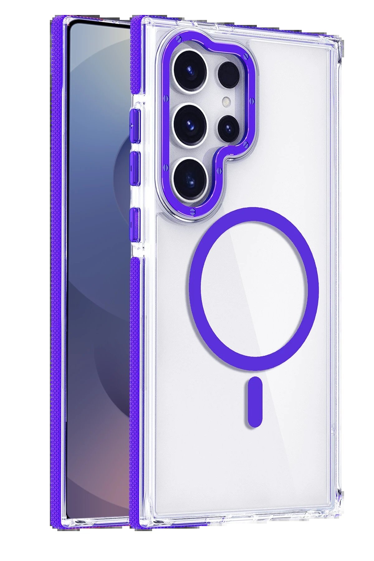 Samsung Galaxy S25 Ultra Bella Magsafe Kapak - Mavi-(5796)