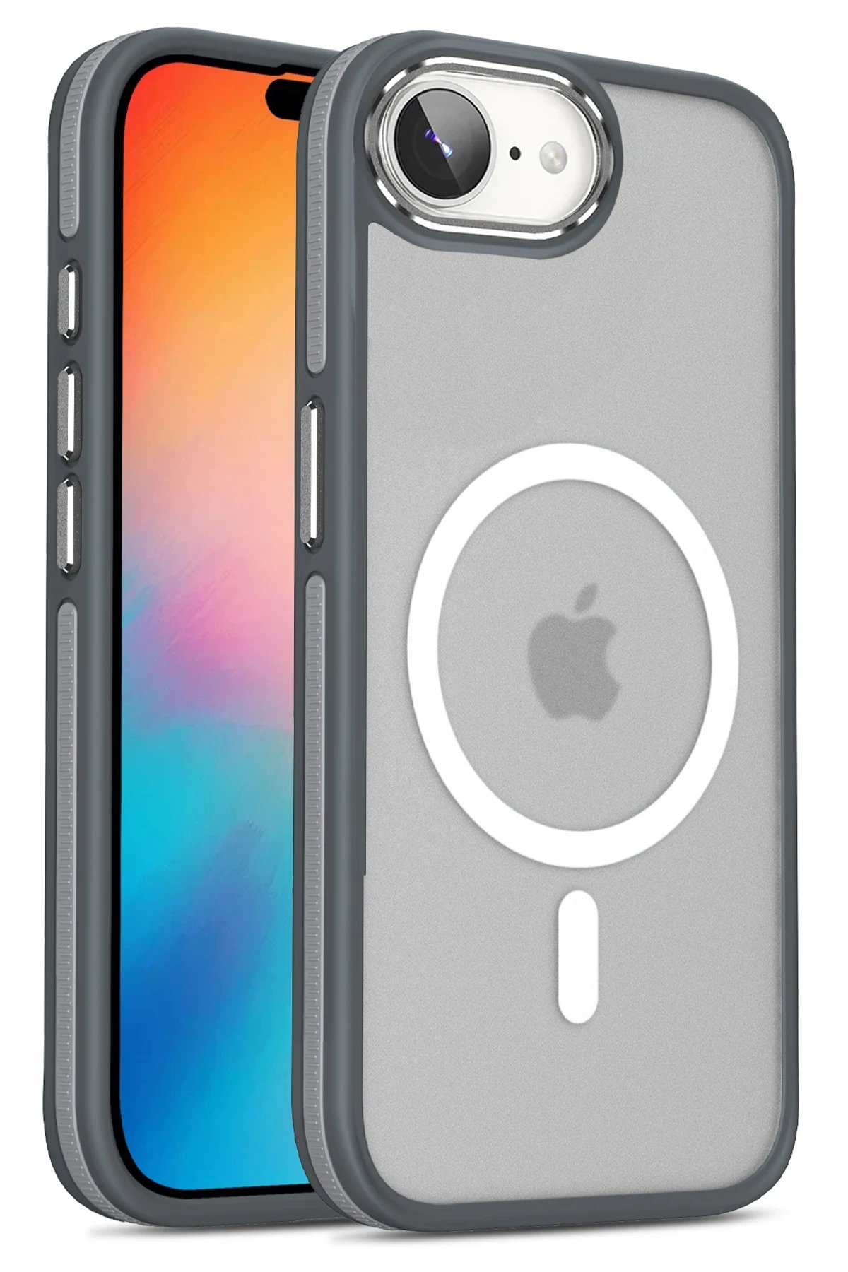 iPhone 16E Winner Magsafe Kapak - Gri-(5796)