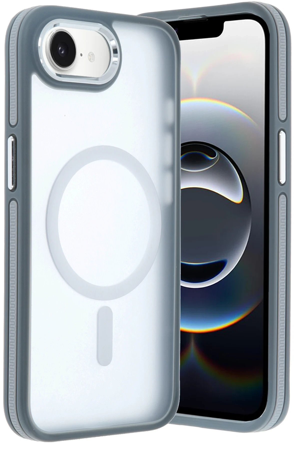 iPhone 16E Winner Magsafe Kapak - Gri-(5796) - Görsel 5