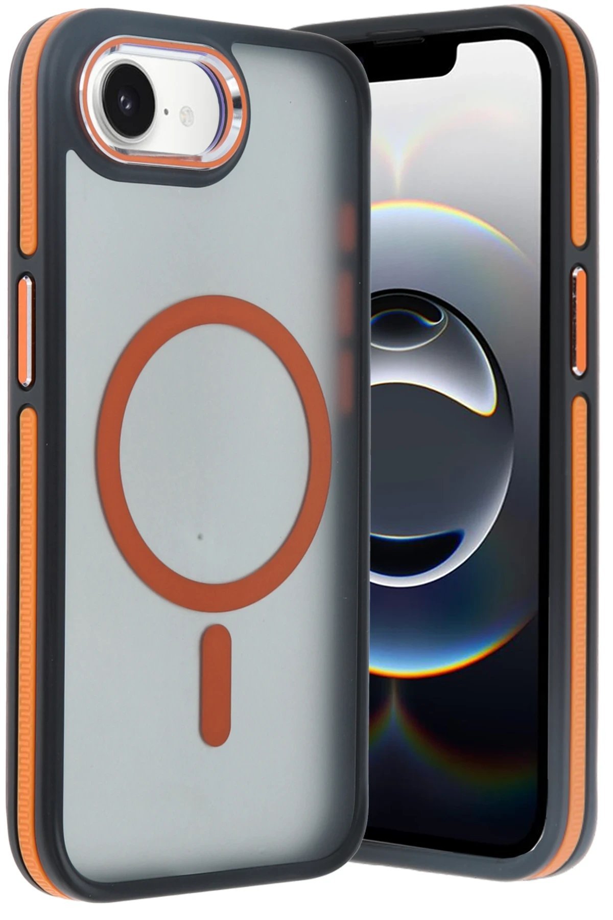 iPhone 16E Winner Magsafe Kapak - Turuncu-(5796) - Görsel 5