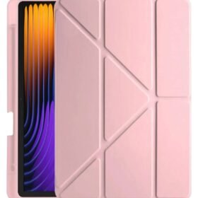 Xiaomi Pad 7 Pro Kılıf Kalemlikli Mars Tablet Kılıfı - Rose Gold-(5796)