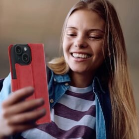 Apple iPhone 15 Trend S Plus Kapaklı Kılıf - Siyah-(5796)