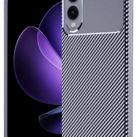 Samsung Galaxy S25 Edge Kılıf Auto Focus Karbon Kapak - Lacivert-(5796)