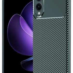 Samsung Galaxy S25 Edge Kılıf Auto Focus Karbon Kapak - Koyu Yeşil-(5796)