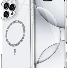 Apple iPhone 15 Pro Max Live Diamond Magsafe Kapak - Şeffaf-(5796)