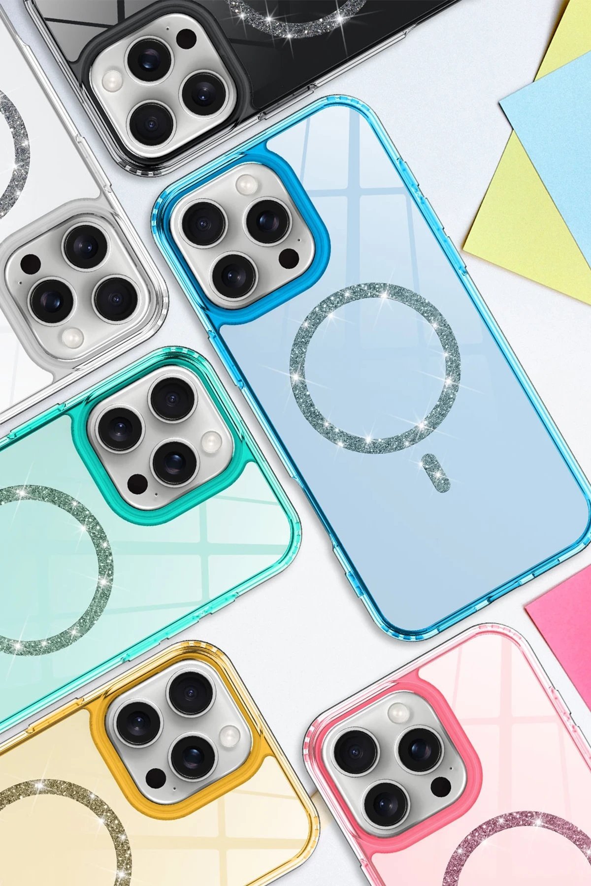 Apple iPhone 11 Live Diamond Magsafe Kapak - Siyah-(5796) - Görsel 2