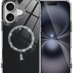 Apple iPhone 16 Live Diamond Magsafe Kapak - Siyah-(5796)