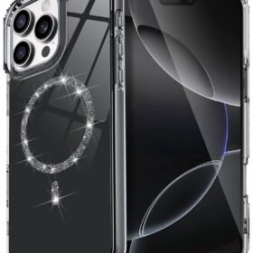 Apple iPhone 16 Pro Max Live Diamond Magsafe Kapak - Siyah-(5796)