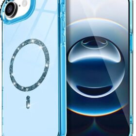 Apple iPhone 16E Live Diamond Magsafe Kapak - Mavi-(5796)