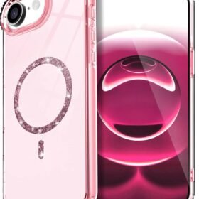 Apple iPhone 16E Live Diamond Magsafe Kapak - Pembe-(5796)