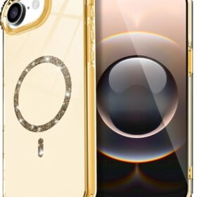 Apple iPhone 16E Live Diamond Magsafe Kapak - Sarı-(5796)