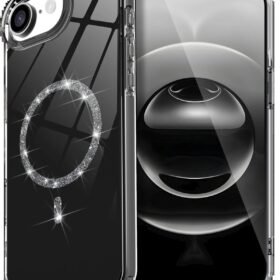 Apple iPhone 16E Live Diamond Magsafe Kapak - Siyah-(5796)