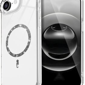 Apple iPhone 16E Live Diamond Magsafe Kapak - Şeffaf-(5796)