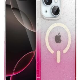 Apple iPhone 15 Pummel Shiny Magsafe Kapak - Pembe-(5796)