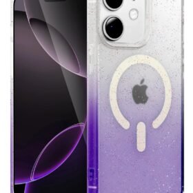 Apple iPhone 12 Pummel Shiny Magsafe Kapak - Mor-(5796)