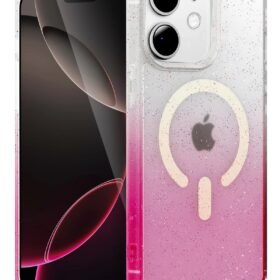 Apple iPhone 12 Pummel Shiny Magsafe Kapak - Pembe-(5796)