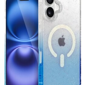 Apple iPhone 16 Pummel Shiny Magsafe Kapak - Mavi-(5796)