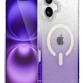 Apple iPhone 16 Pummel Shiny Magsafe Kapak - Mor-(5796)