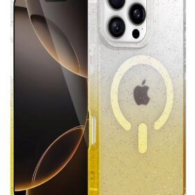 Apple iPhone 16 Pro Max Pummel Shiny Magsafe Kapak - Gold-(5796)