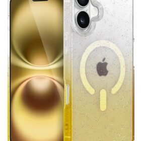 Apple iPhone 16 Plus Pummel Shiny Magsafe Kapak - Gold-(5796)