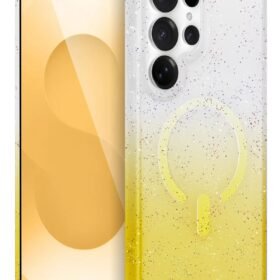 Samsung Galaxy S25 Ultra Pummel Shiny Magsafe Kapak - Gold-(5796)