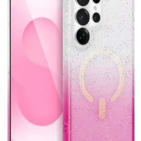 Samsung Galaxy S25 Ultra Pummel Shiny Magsafe Kapak - Pembe-(5796)
