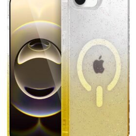 Apple iPhone 16E Pummel Shiny Magsafe Kapak - Gold-(5796)