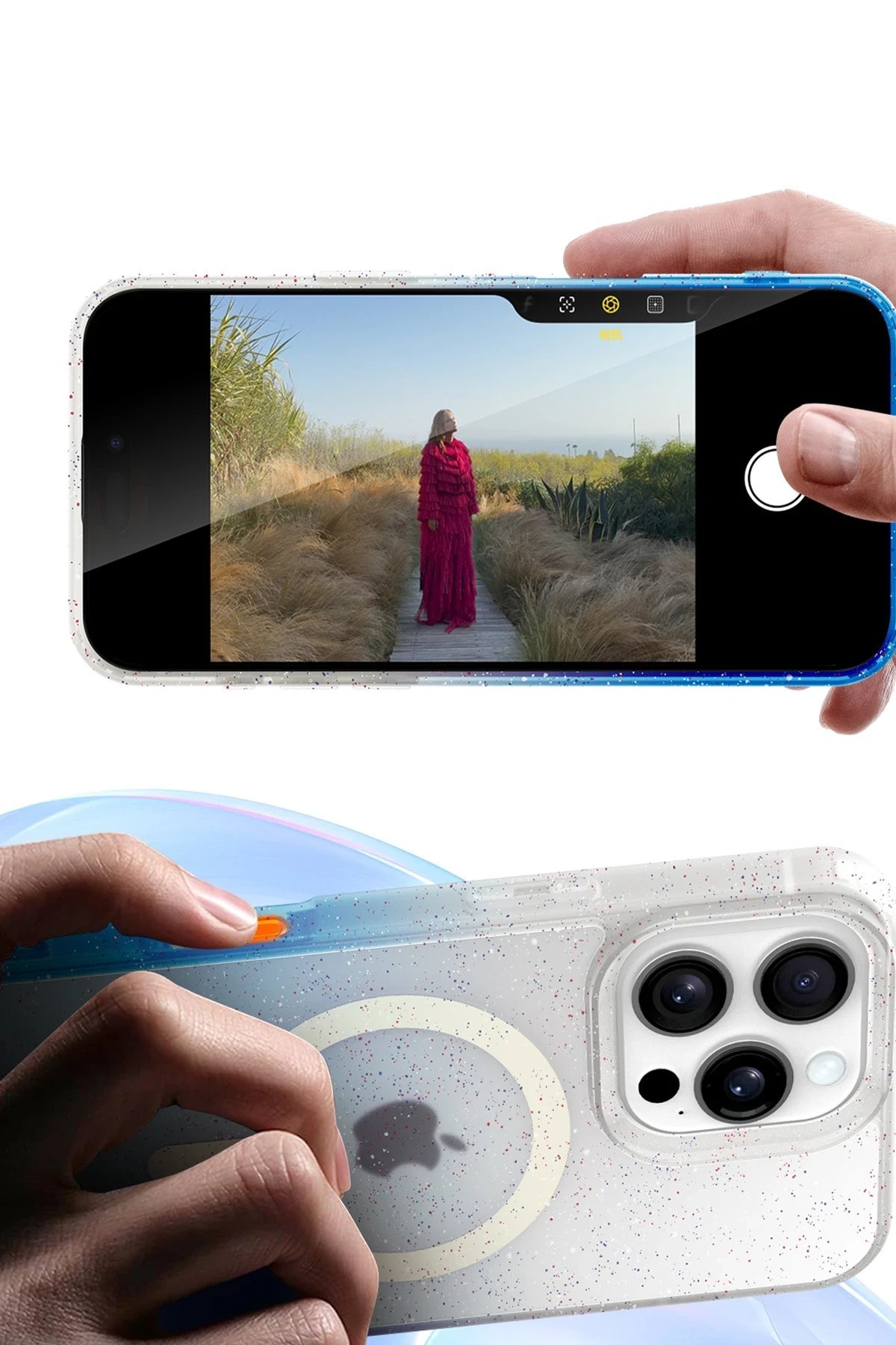 Apple iPhone 16E Pummel Shiny Magsafe Kapak - Mor-(5796) - Görsel 5