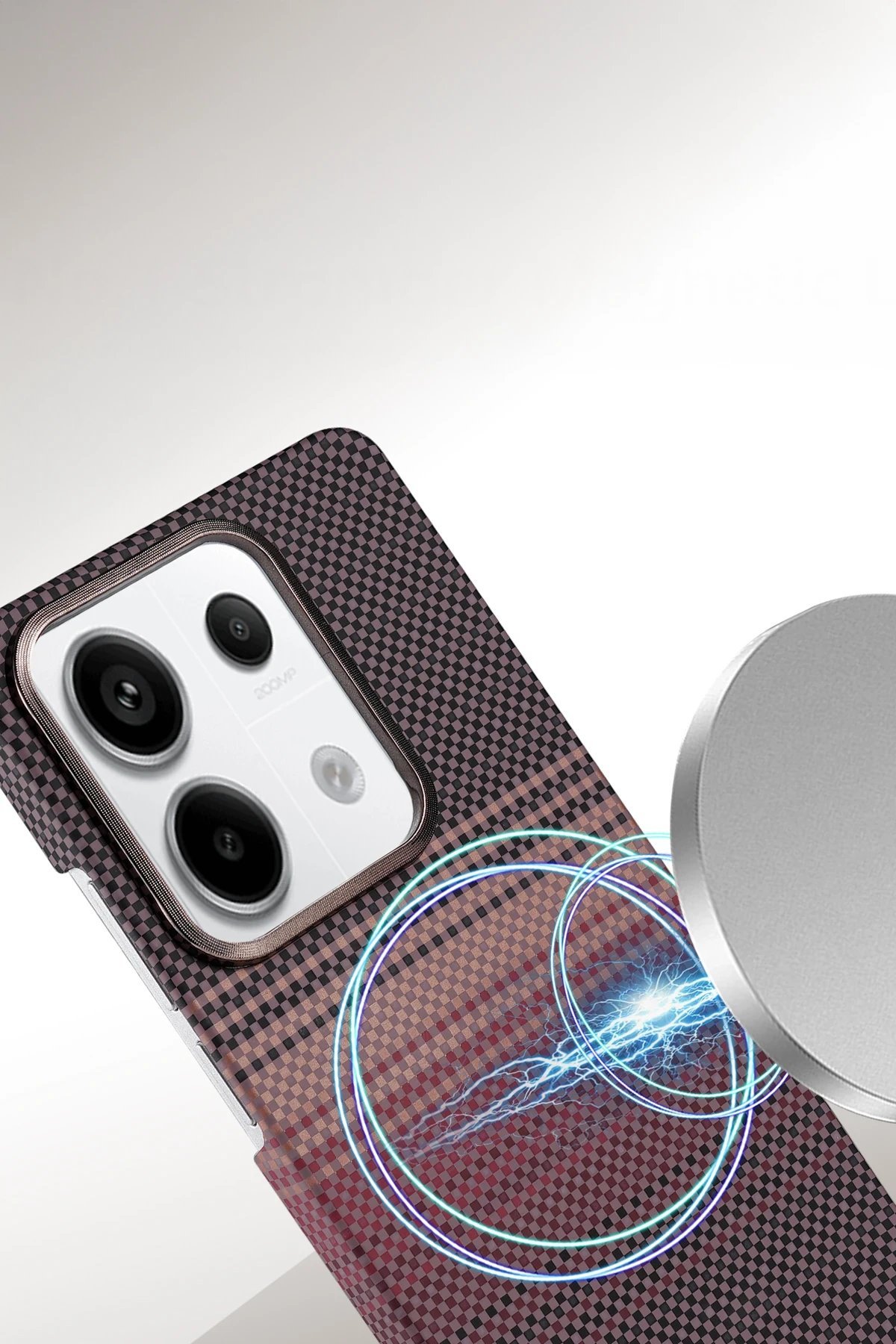 Xiaomi Redmi Note 13 Pro 4G Vega Magsafe Kapak - Kırmızı-(5796) - Görsel 2