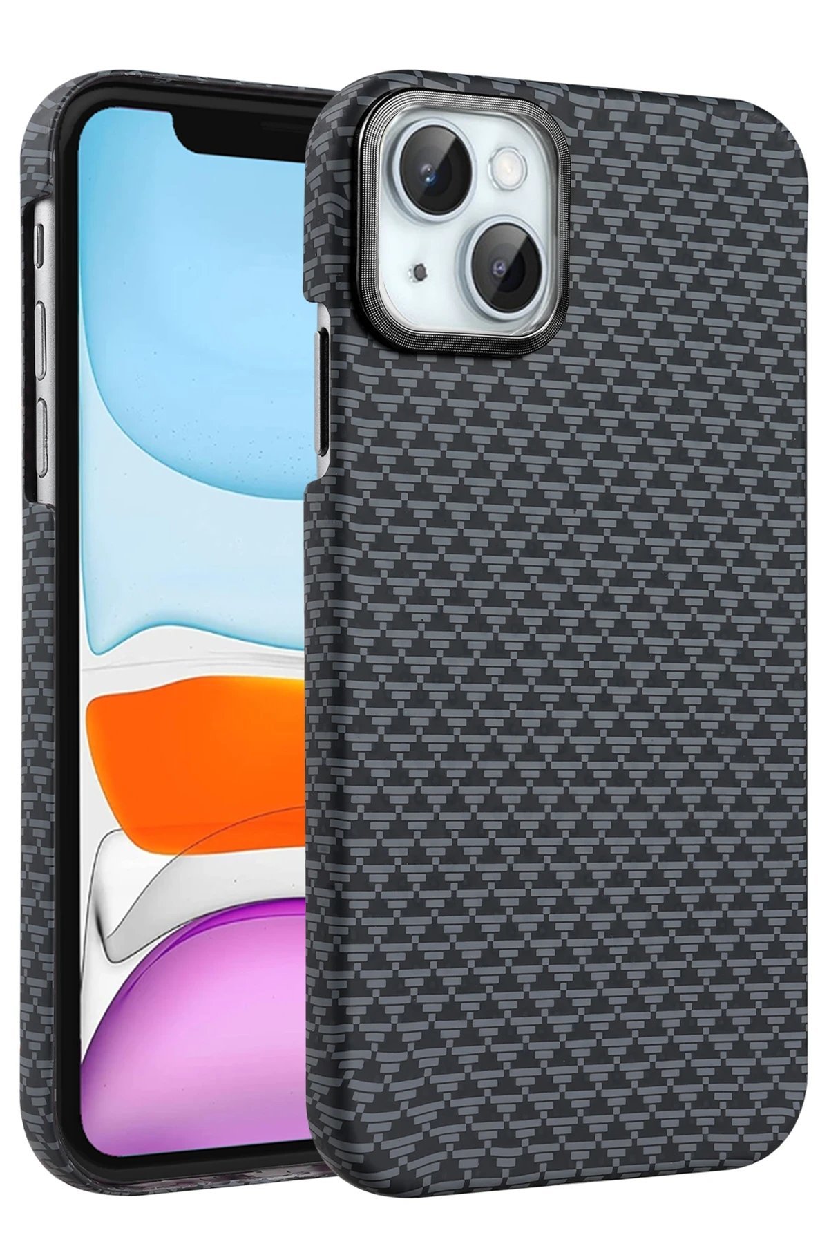 Apple iPhone 14 Vega Magsafe Kapak - Gri-(5796)