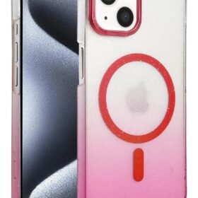 Apple iPhone 14 Glossy Magsafe Kapak - Pembe-(5796)