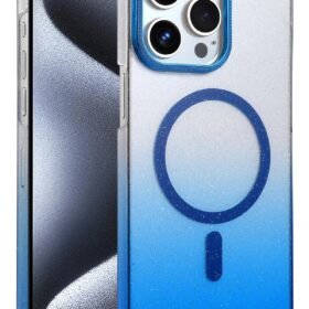 Apple iPhone 14 Pro Max Glossy Magsafe Kapak - Mavi-(5796)