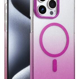 Apple iPhone 15 Pro Max Glossy Magsafe Kapak - Mor-(5796)