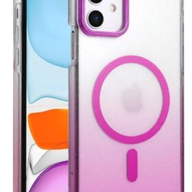 Apple iPhone 12 Glossy Magsafe Kapak - Mor-(5796)